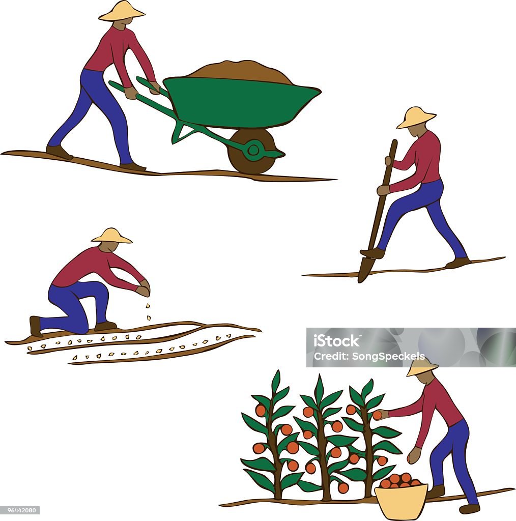 Jardineiro clipart - Royalty-free Agricultor arte vetorial