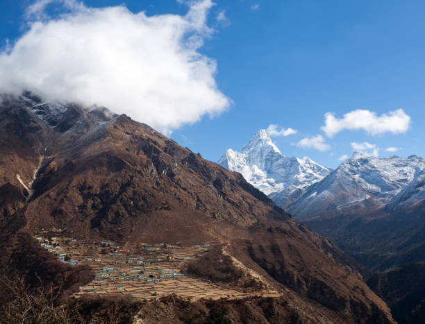 istock Phortse village and Ama Dablam mount view, Nepal Himalayas 964426166