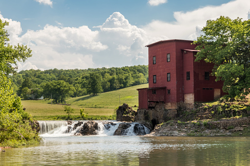 Abandoned Dillard Mill in the Ozarks in Crawford County, Missouri.