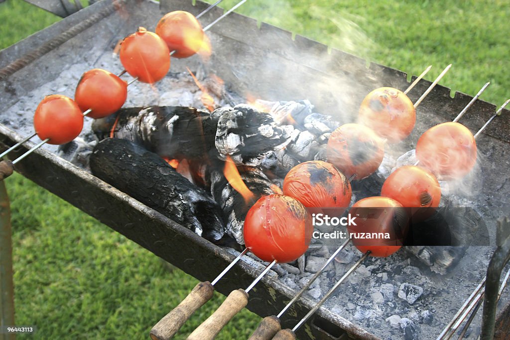 Grilled tomato  Ash Stock Photo