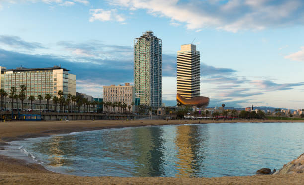 istock Barcelona cityscape with skyscrapers 964432006