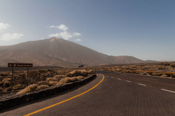 istock Road to El Teide volcano peak. Travel by car. 964433190