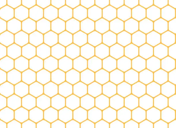Vector illustration of Honeycomb seamless background. Vector illustration.