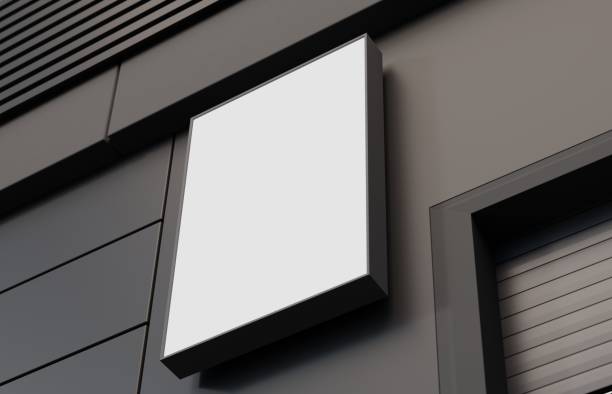 istock Outdoor signage, signboard mockup 964446564