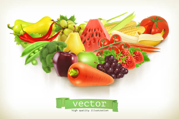 果物と野菜 - strawberry fruit isolated freshness点のイラスト素材／クリップアート素材／マンガ素材／アイコン素材