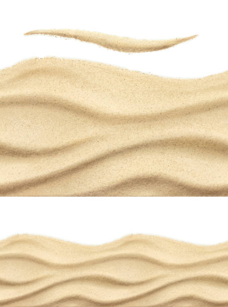바다 모래, 원활한 벡터 패턴 - 모래 stock illustrations