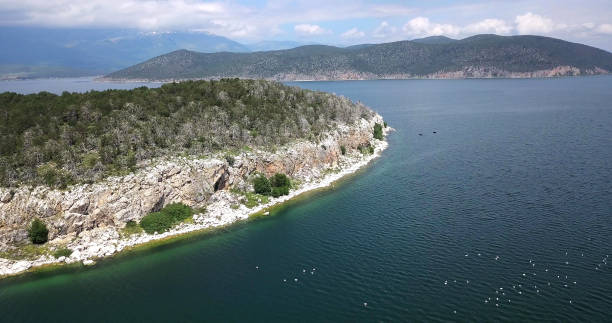 istock island golem grad in a lake prespa,macedonia 964462822