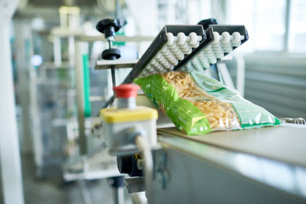 istock Packaging Line at Food Factory 964483572