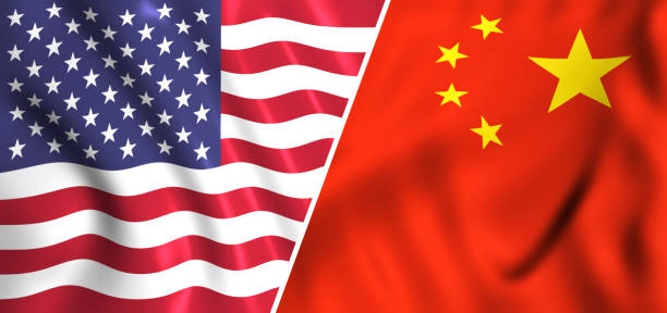 istock US flag vs China flag trade war and relation and china 964483616