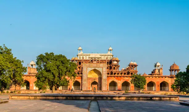 Photo of Tomb of Akbar the Great at Sikandra Fort in Agra, India