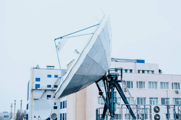 istock satellite dish industrial  roof  building 964493050