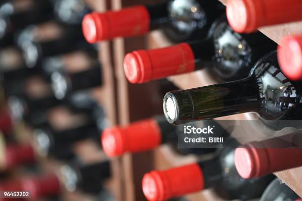 Wine Bottles In Cellar Stock Photo - Download Image Now - Wine Rack, Alcohol - Drink, Basement