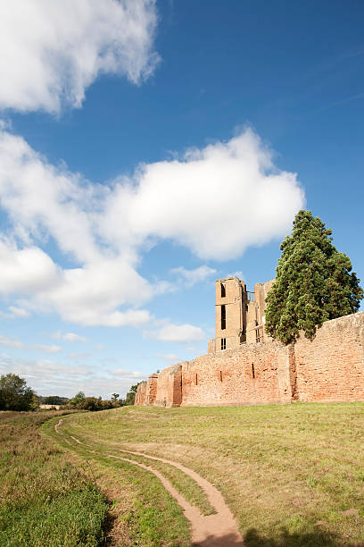 path by castle wall  kenilworth castle stock pictures, royalty-free photos & images