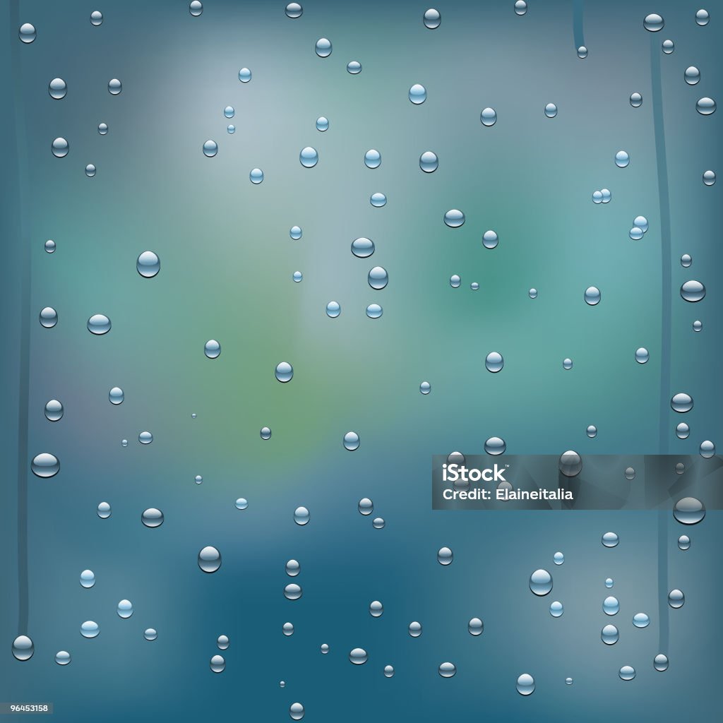 Lluvia de ventana - arte vectorial de Agua descendente libre de derechos