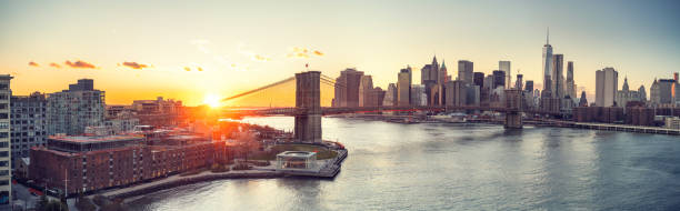 istock Brooklyn bridge and Manhattan at sunset 964536276