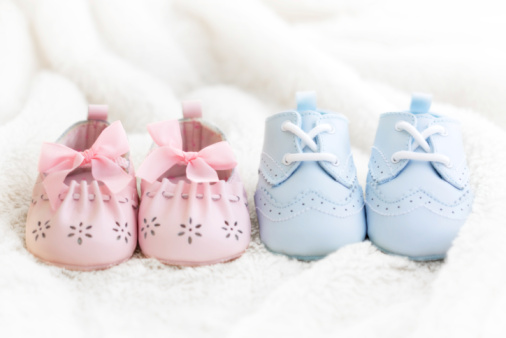 Baby shoes for a boy and a girl