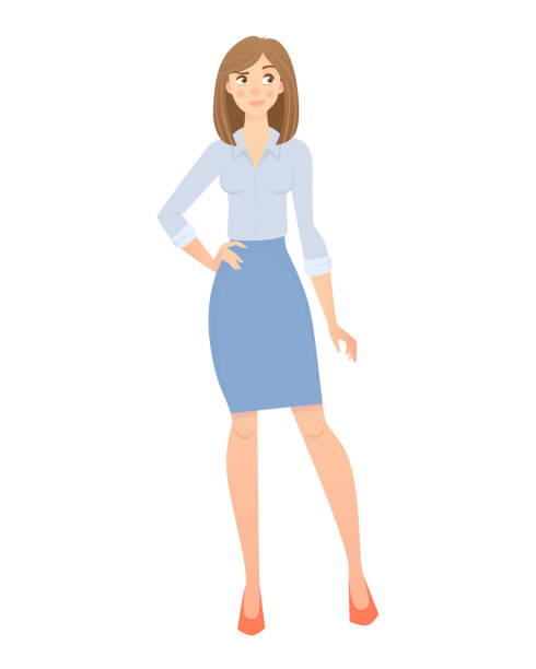 ilustrações de stock, clip art, desenhos animados e ícones de business woman isolated. beautiful woman in business clothes. vector illustration - disaffection