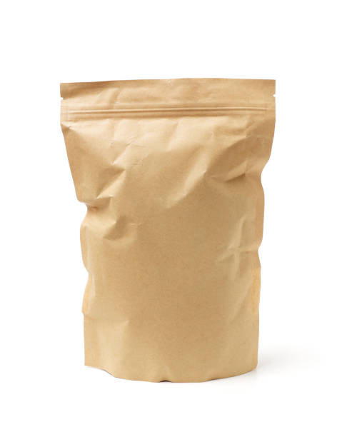 Craft Paper Pouch Bag  on white background