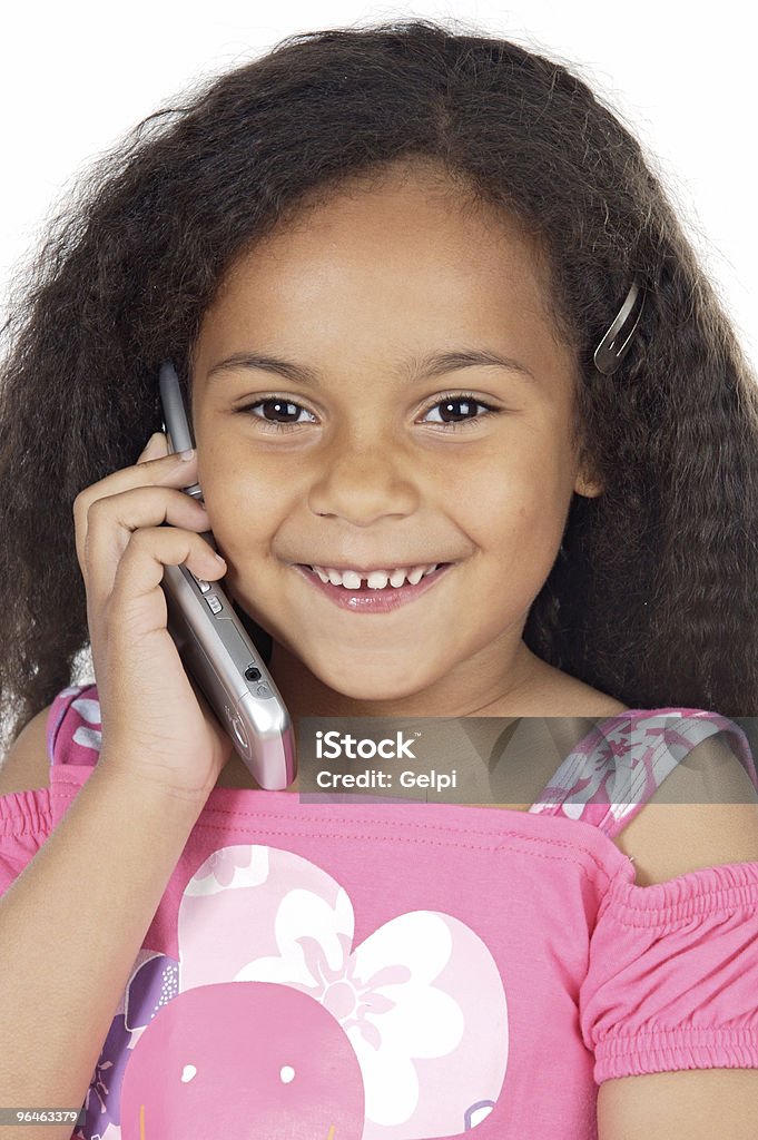 Dziewczyna mówiąc na telefon - Zbiór zdjęć royalty-free (Afryka)