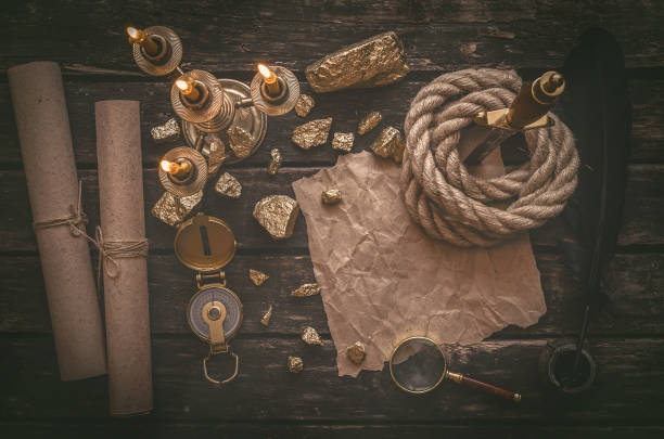 istock Pirate treasure map. Travel. Adventurer concept. 964640386