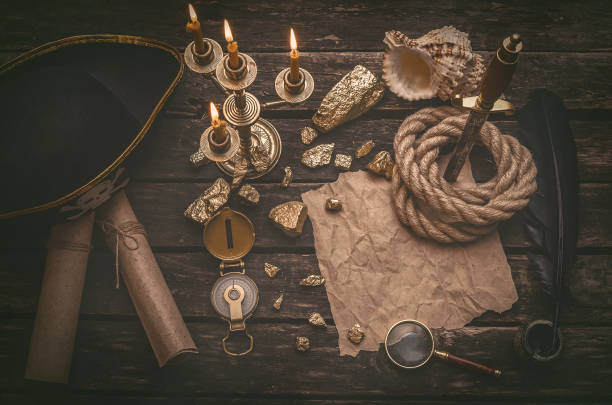 istock Pirate treasure map. Travel. Adventurer concept. 964640410