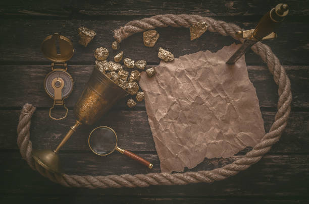istock Pirate treasure map. Travel. Adventurer concept. 964640978