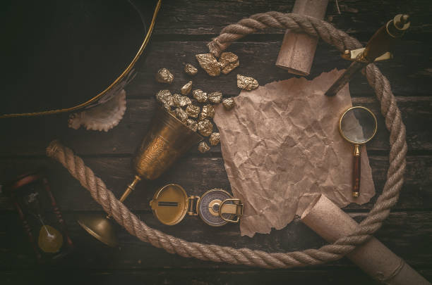 istock Pirate treasure map. Travel. Adventurer concept. 964642430