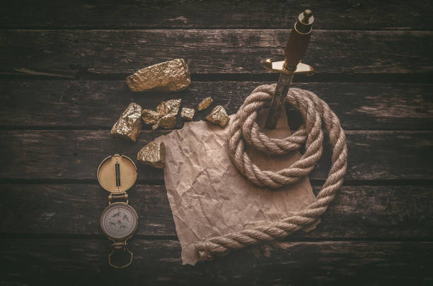 istock Pirate treasure map. Travel. Adventurer concept. 964642442