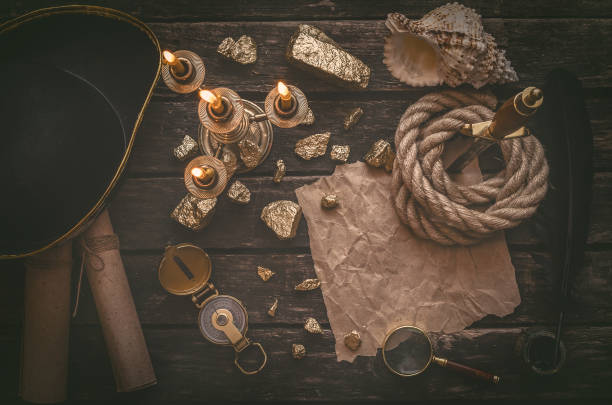 istock Pirate treasure map. Travel. Adventurer concept. 964642464