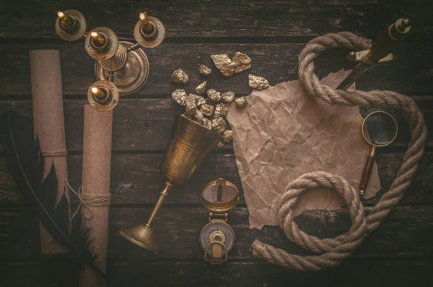 istock Pirate treasure map. Travel. Adventurer concept. 964642466