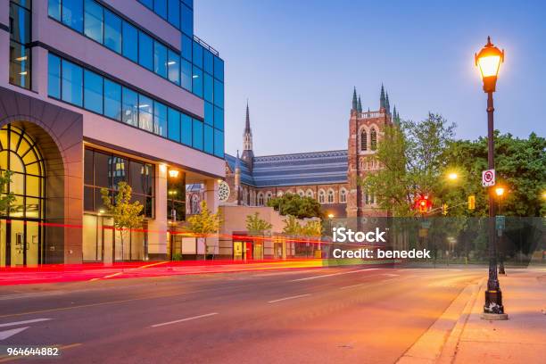 Downtown London Ontario Canada With St Peters Cathedral Basilica Stock Photo - Download Image Now