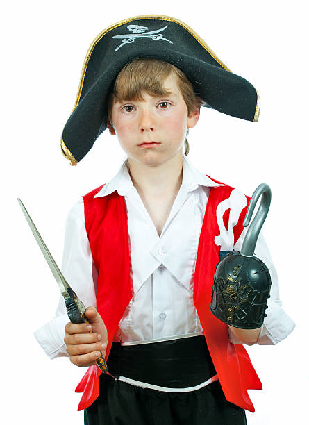 istock Boy in a pirate costume 96464826