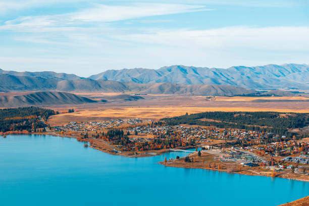 istock Lake Tekapo autumn view lookout from Mt. John 964669354
