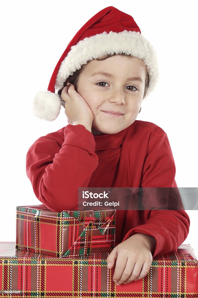 Adorável Menino de Natal - Royalty-free Bebé Foto de stock