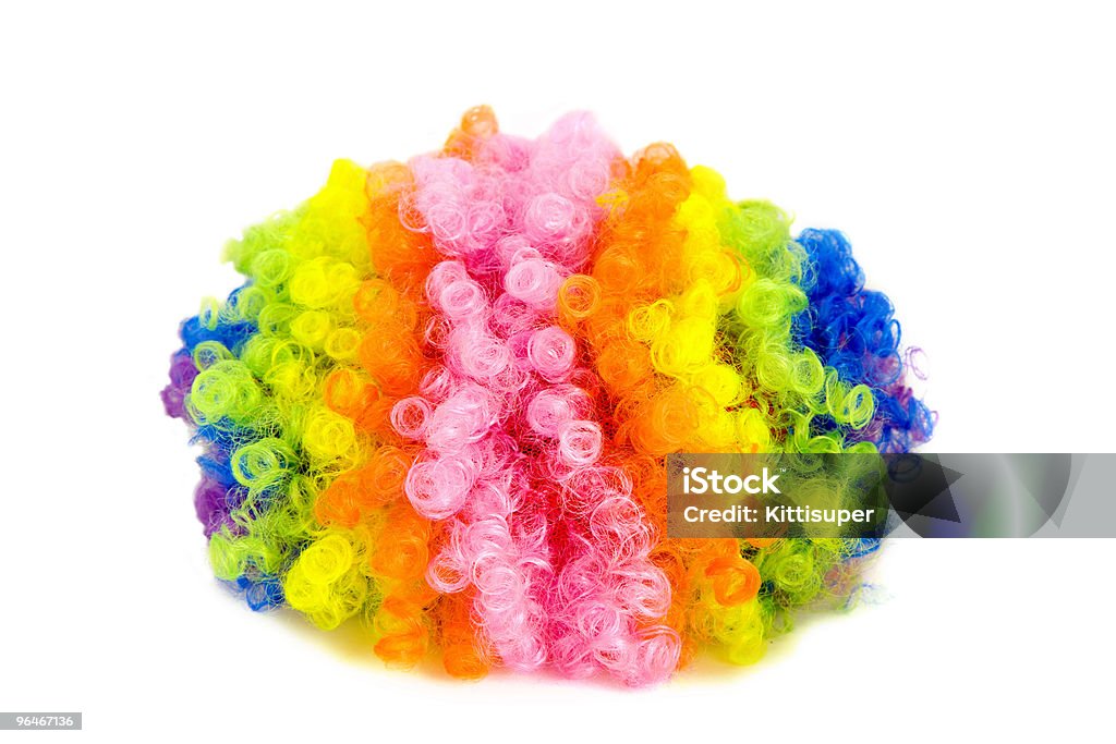 Multi-coloured wig  Artificial Stock Photo