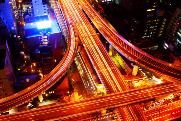 istock Osaka Expressway and Highway top view, Japan. 964689254