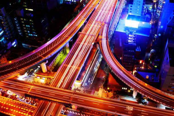 istock Osaka Expressway and Highway top view, Japan. 964689410