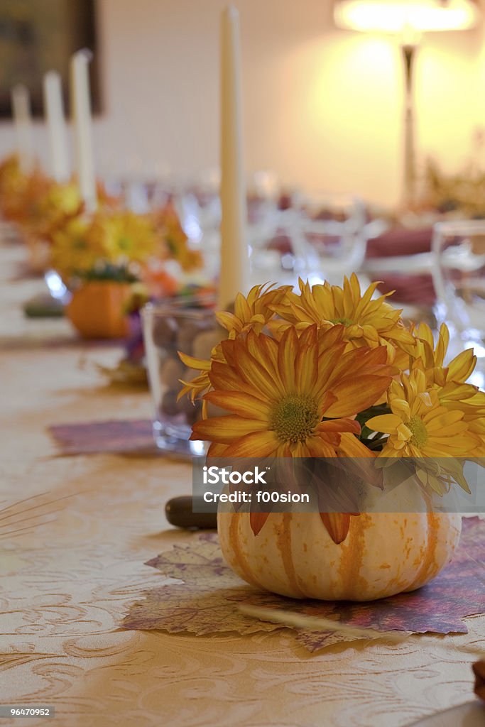 Thanksgiving Table  Banquet Stock Photo