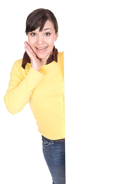 istock woman with banner 96472315