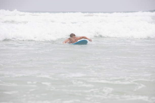 istock The man is surfing in the water. 964728568
