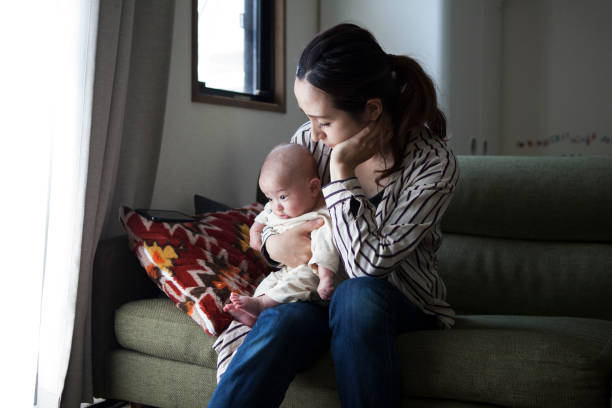 istock Childcare and exhaustion. 964740834
