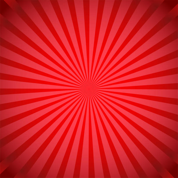 illustrations, cliparts, dessins animés et icônes de fond de gradation sunburst - red cloth flash