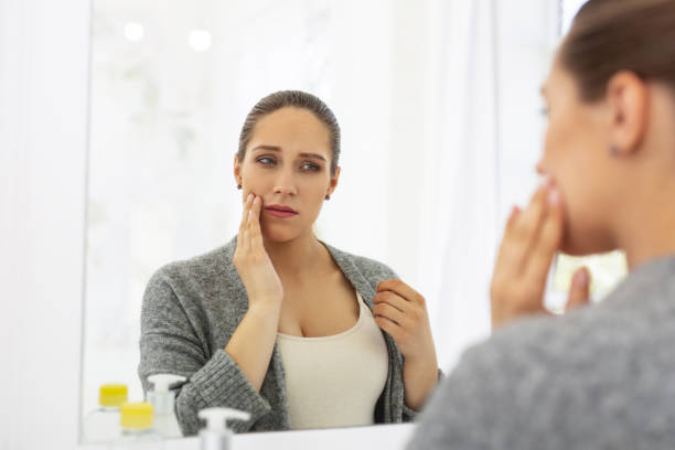 istock Sad unhappy woman worrying about her beauty 964746358