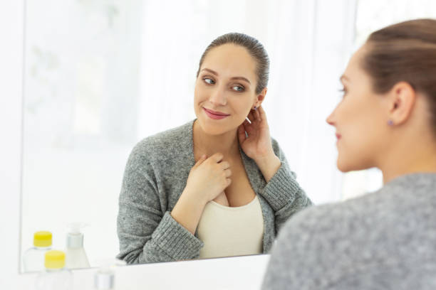 istock Happy gay woman caressing her face 964748880