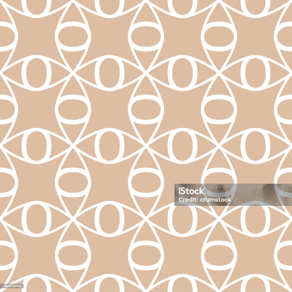 Geometric Pattern Pattern Beige Beige And White Geometric Ornament Seamless Pattern Stock Illustration ...