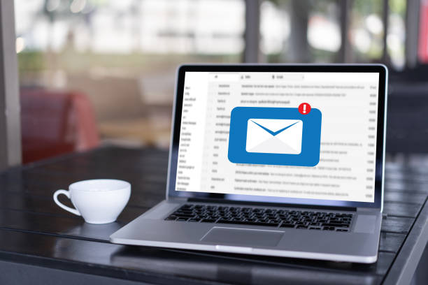 istock Mail Communication Connection message to mailing contacts phone Global Letters Concept 964754526