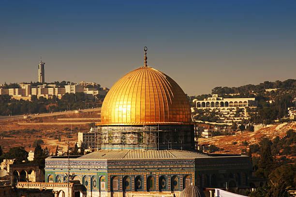 Benedictine Virgin Mary Dormition Abbey on Mount Zion, near Zion Gate outside walls of Jerusalem Old City in Israel