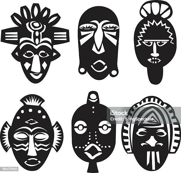 Vetores de Máscaras Africano e mais imagens de Máscara - Máscara, Cultura Africana, Origem Africana