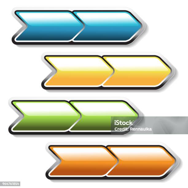 Sub Menu Arrows Vector Buttons Arrows Labels On The White Background Usable For A Link ...