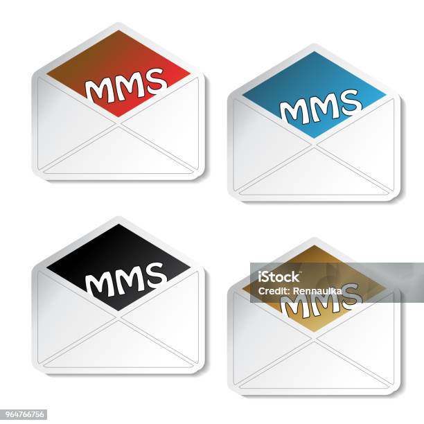 Sent Message Sticker Vector Email Stickers Symbol Of Envelope For Send Message Stock ...